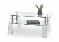 Nats Clear Glass Bent Glass Coffee Table 110cm