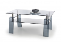 Nats Smoked Glass Bent Glass Coffee Table 110cm