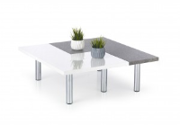 Neive Split Concrete & White Gloss Coffee Table