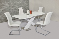 Nige 140cm Extendable White Dining Table