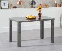 Nikita Dark Grey Gloss Dining Table 120cm
