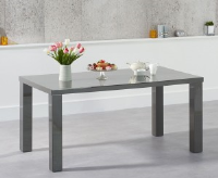 Nikita Dark Grey Gloss Dining Table 160cm