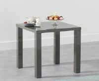 Nikita Dark Grey Gloss Dining Table 80cm