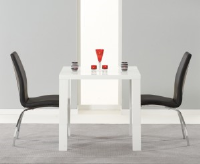 Nikita High Gloss White Dining Table 80cm, 120 cm or 160cm