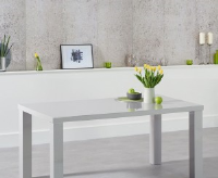 Nikita Light Grey Gloss Dining Table 160cm