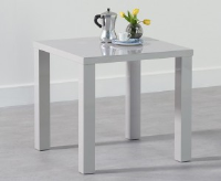 Nikita Light Grey Gloss Dining Table 80cm