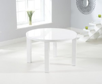 Nikita Small Round White Gloss Dining Table 120cm