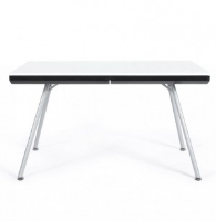 Oscar White Gloss Desk With Black Drawers