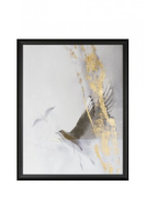 Ozbel Dove Wall Art With Gold Leaf Detail