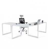 Pablo White Gloss Office Desk