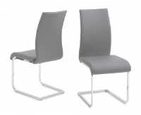 Perry Grey Leather Dining Chair