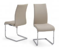 Perry Taupe Leather Dining Chair