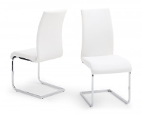 Perry White Leather Dining Chair