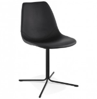 Petal Contemporary Black Chair Black Or Chrome Feet