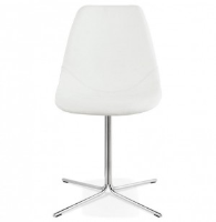 Petal Contemporary White With Chrome Feet