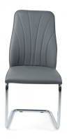 Pete Grey Leather Dining Chair