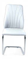 Pete White Leather Dining Chair