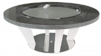Petri Dark Grey & Light Grey Gloss Coffee Table 110cm