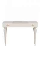 Peyton Cream Gloss And Leather Dressing Table