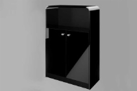 Polly Black Gloss Low Storage Cabinet