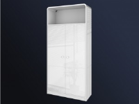 Polly Tall White High Gloss Office Cabinet