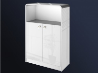 Polly White Gloss Low Storage Cabinet