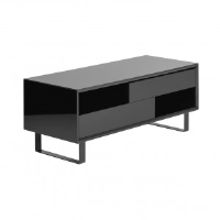 Poppy Black Gloss Coffee Table With Open Shelves