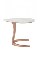 Princeton Luxury Copper Gloss And Marble Side Table