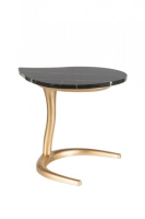 Princeton Luxury Gold Gloss And Green Marble Side Table