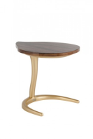 Princeton Luxury Gold Gloss And Iron Wood Side Table