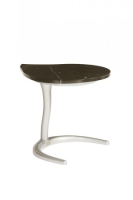 Princeton Luxury Silver Gloss And Black Marble Side Table