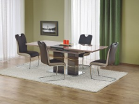 Raphael High Gloss Brown Dining Table 160-200 cm