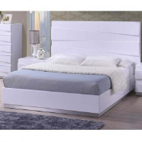 Romantico Double Size Bed White Gloss