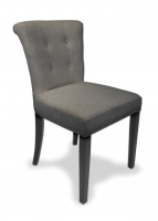 Ruby Knocker Back Charcoal Linen Dining Chair