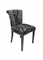 Ruby Knocker Back Charcoal Velvet Dining Chair
