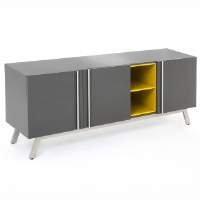 Rupert Grey And Yellow Gloss Sideboard 200cm