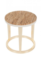 Rusty Gold Gloss Side Table With Cork Top