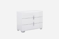 Serenity Wide White High Gloss 3 Drawer Chest