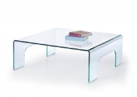 Shebeka Clear Glass Small Coffee Table 90cm