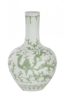 Shen White And Green Chinese Porcelain Vase