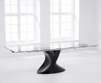 Sherlock Black Gloss And Glass Dining Table