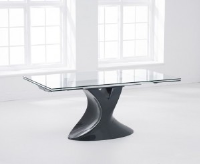 Sherlock Grey Gloss And Glass Dining Table