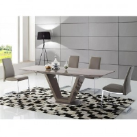 Silas Extendable Cappuccino Dining Table Set With 6 Chairs