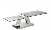 Spartacus Glass And Stainless Steel Coffee Table