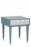 Stella Teal Blue Gloss Bedside Table