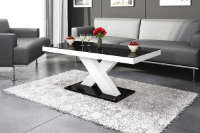 Stelsa High Gloss Black And White Coffee Table