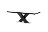 Stelsa White And Black Extendable Dining Table 160cm