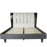 Svana Grey High Gloss Bed King Size Bed