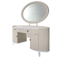 Svana Wide Cream Gloss Dressing Table-Optional Mirror