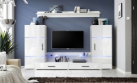 Trevor High Gloss Media Unit Set All White